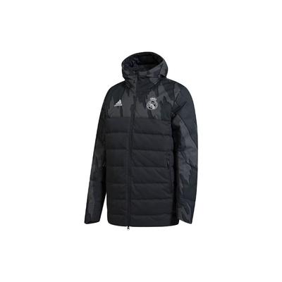 Пуховик Real Madrid SSP с капюшоном, мужская верхняя одежда, черный GD4258