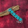 Blue Turquoise Handmade Gemstone Bracelet, 925 Solid Sterling Silver Antique Jewelry Bracelet, For Engagement Gift