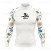 Mens UPF 50 Rash Guard Long Sleeve Swim Shirt Surfing Diving Snorkeling Water Sports Quick Dry Bamboo Fiber