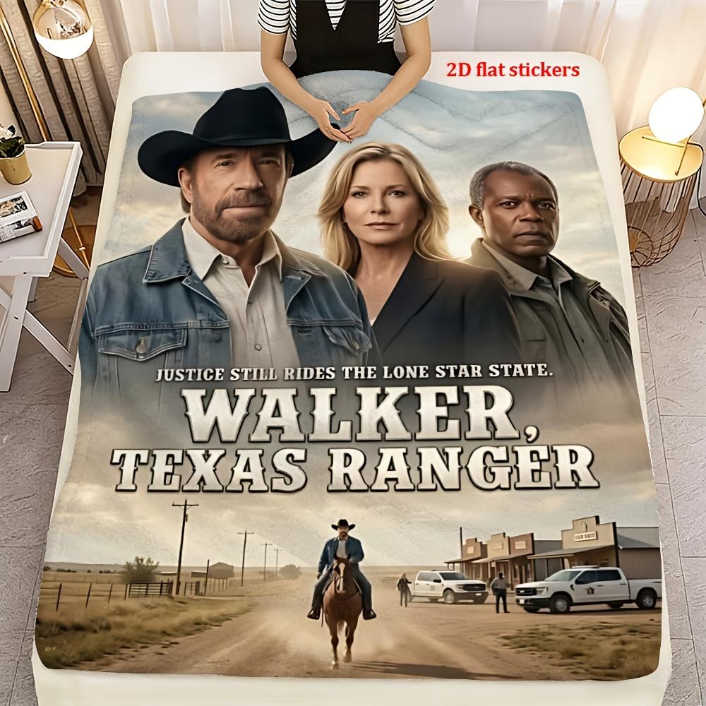 Персонализированное 2D Вестерн-сериал о преступлениях W-Walker Texas Ranger Сезоны Драма 1 шт. Печатное фланелевое одеяло, Подходит для всех сезонов,