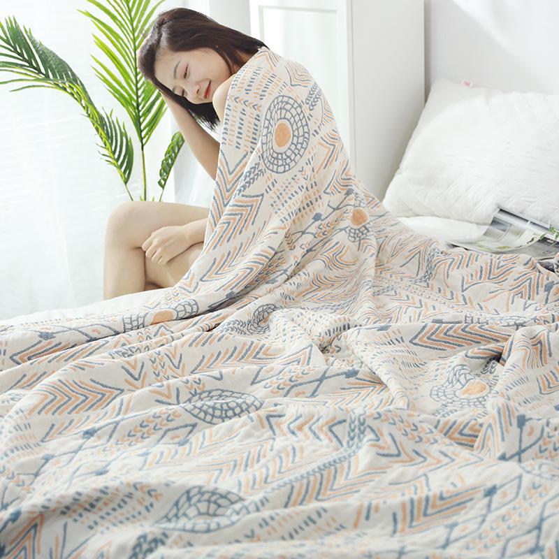 Одеяло в богемном стиле, чехол для дивана из 100% хлопка, марлевое покрывало на четыре сезона, многофункциональное одеяло, летнее прохладное одеяло, большой размер