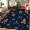 1Pc Gingerbread Men Christmas Rug Office Carpet Indoor Outdoor Doormat Nonslip Soft And Comfortable Living Room Christmas Halloween Gift D91842