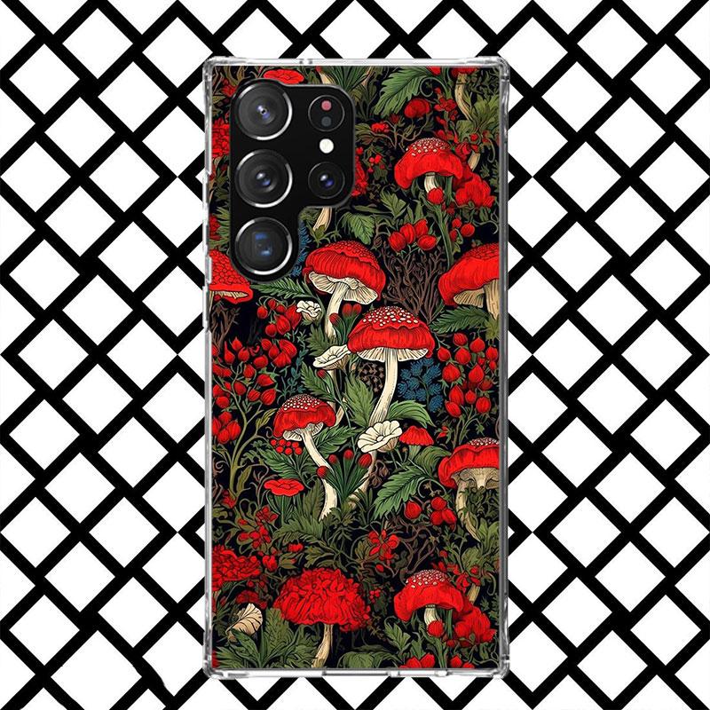 Colorful Mushroom Phone Case for Samsung Galaxy S26 S25 Edge S24 S23 Ultra S22 Plus S21 FE S20 + Soft Cover Print Fundas Galaxy