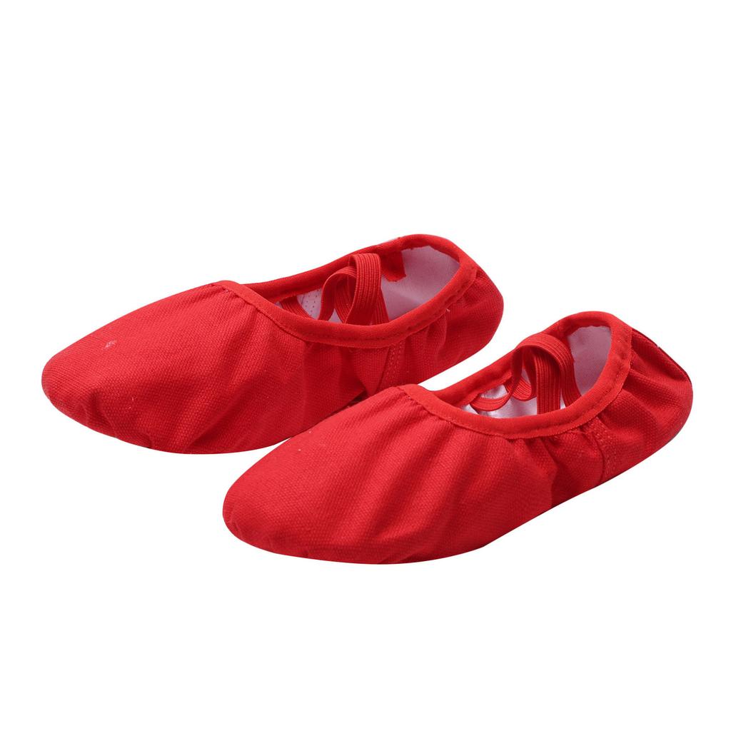 1 пара детской балетной танцевальной обуви для девочек, тапочки для балерины на мягкой подошве, танцевальная гимнастическая обувь