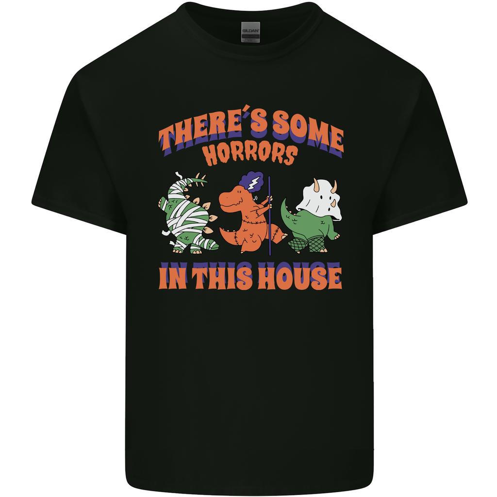 Horrors House Funny Dinosaur Halloween Unisexs Light Cotton TShirt
