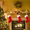 Классические плюшевые рождественские носки Красно-белый рождественский чулок для 2 шт./комплект Вечеринка