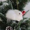 Simulation Fur Simulation Owl Plush Christmas Tree Hanging Plush Animal Ornament  Christmas Gifts