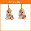 Halloween Cartoon Themed Ghost Milk Tea Pumpkin Pattern Women Acrylic Earrings