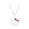 Sawnio Hello Kitty Jewelry Signature Silver Enamel Necklace Hlsn332W