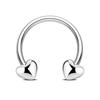 Пирсинг носа из нержавеющей стали в форме буквы C с цирконием