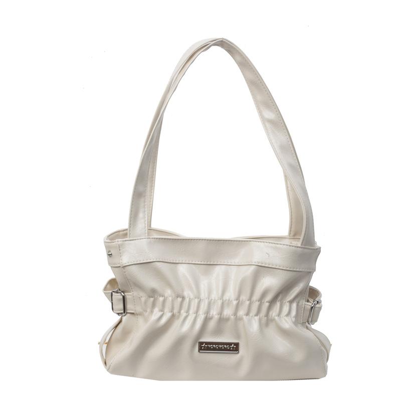 Повседневная универсальная нишевая сумка-плиссе женская 2025 новая модная на плечо под мышку сумка-тоут для通勤 сумка-ведро