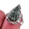 Natural Seraphinite Gemstone 925 Solid Sterling Silver Jewelry Ring Size 7 U3S29