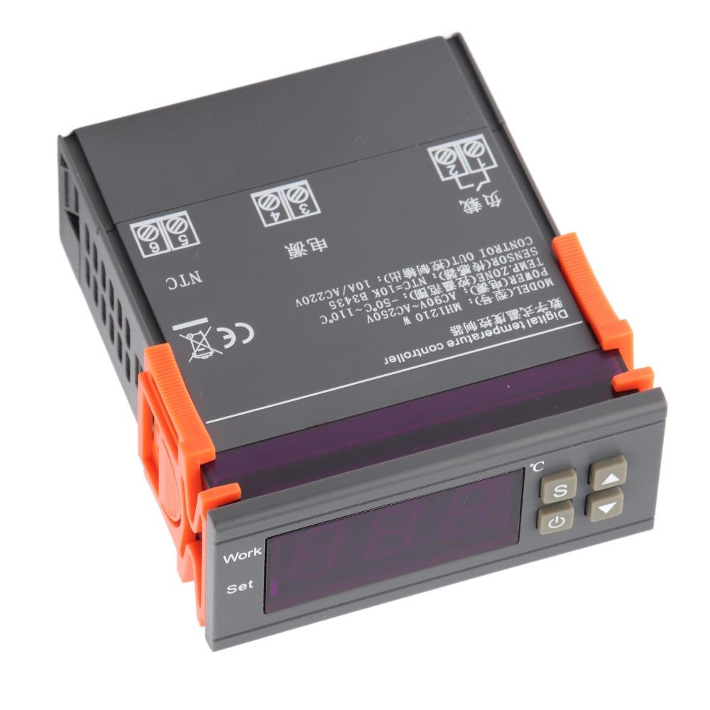 AC 90V~250V Digital Temperature Controller MH1210W Digital Thermostat Temperature Calibration
