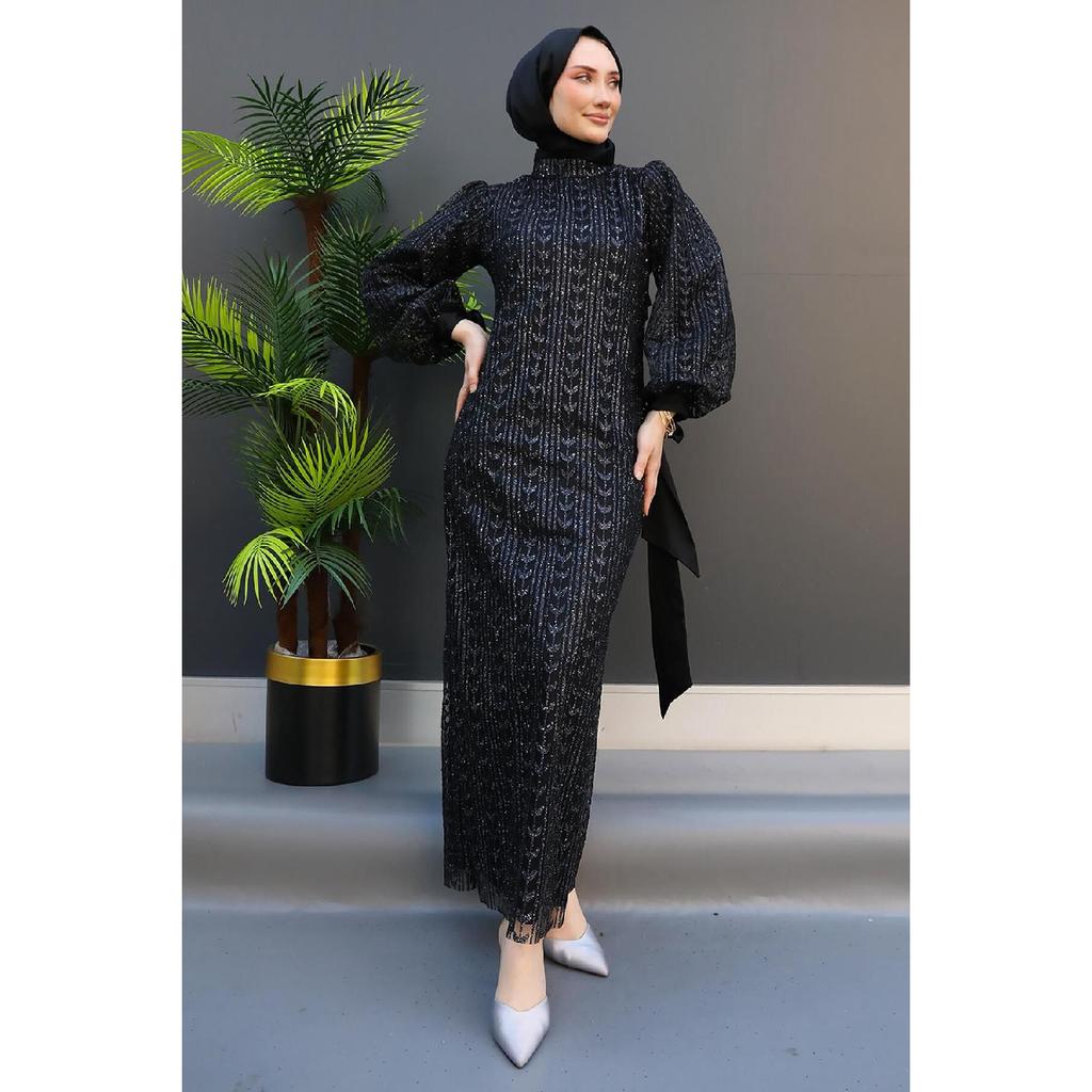 Nci Hijab Evening Dress Gold