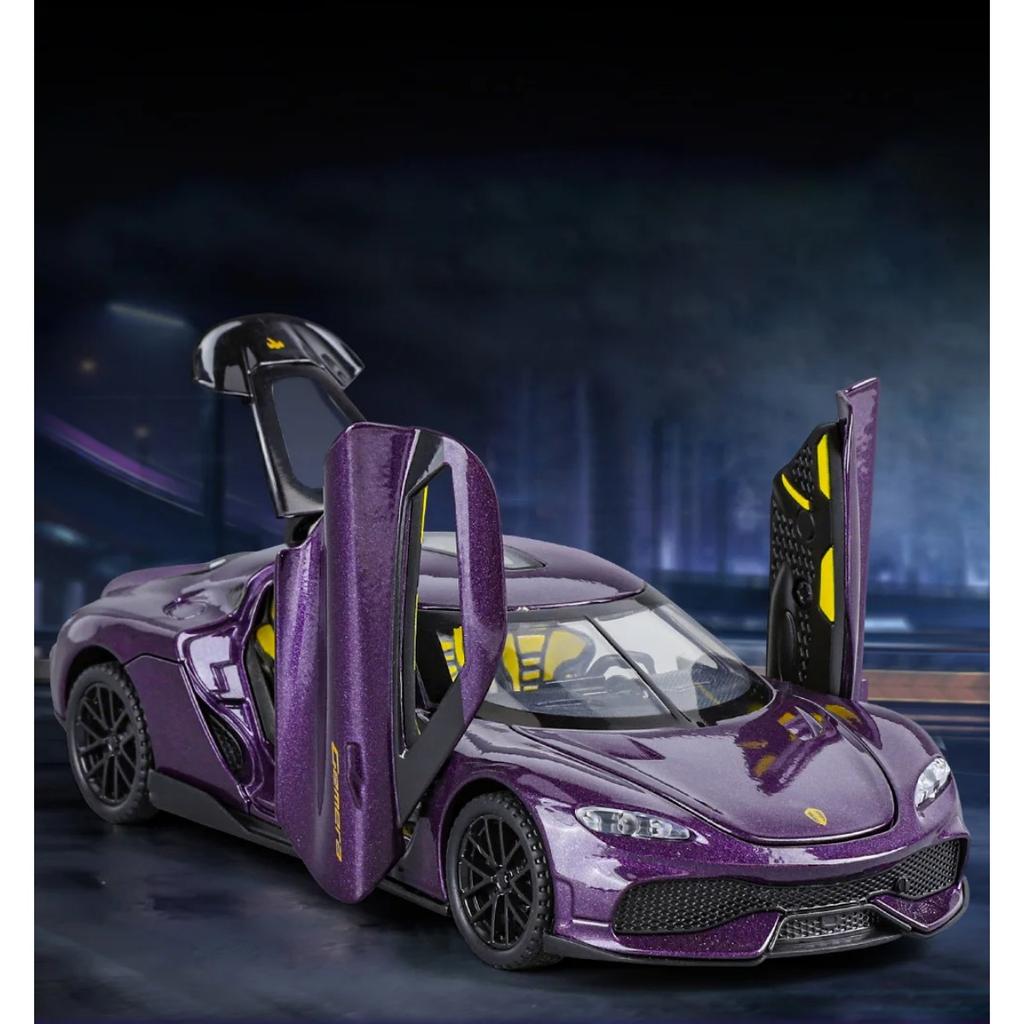 Модель суперкара Koenigsegg Gemini Gt из сплава в масштабе 1/32, Модель-симуляция транспортного средства, Коллекция со звуком и светом, Детская игрушка, Подарки