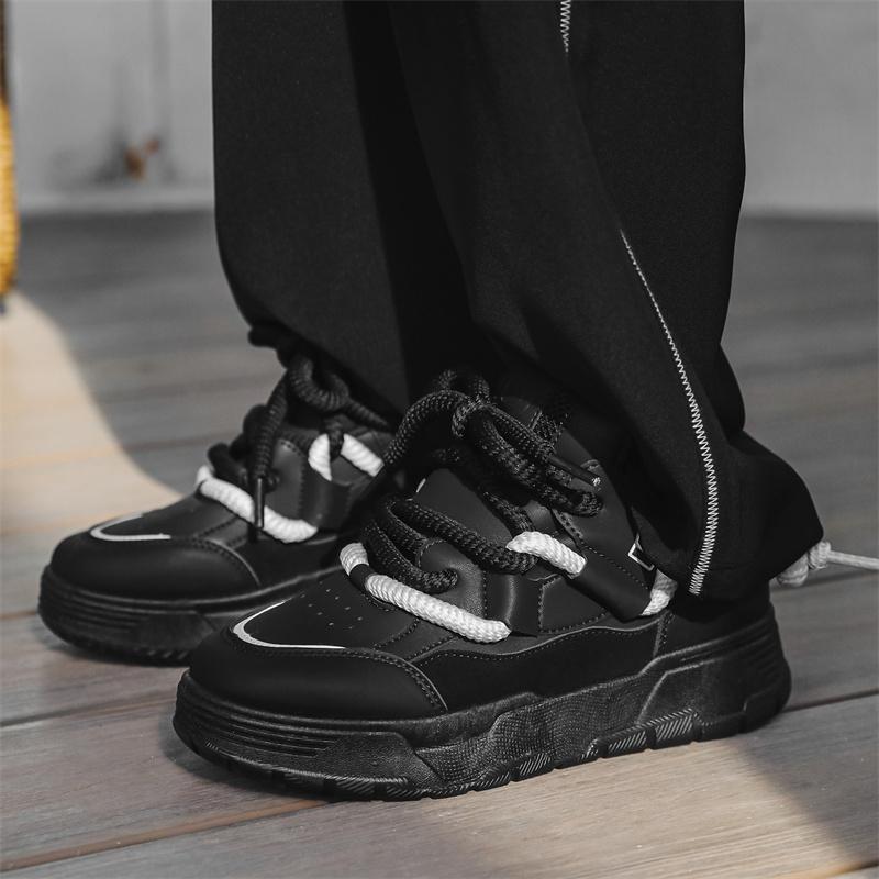 Chunky Vulcanized Shoes For Men Fashion Casual Sport Walking Sneakers Street Style Platform Men’s Basketball Canvas Sneakers New