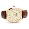 Часы Moon Phase Multi Calendar 5 ATM Водонепроницаемые деловые формальные кожаные часы с ремешком ограниченной модели белого розового золота [Salvatore Mara] мужские SM22105S-PGWH