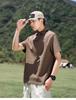Cotton blend simple lapel casual short sleeved men's polo shirt