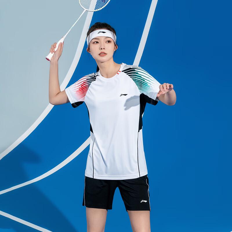 Li-Ning Унисекс спортивный комплект с коротким рукавом для бадминтона