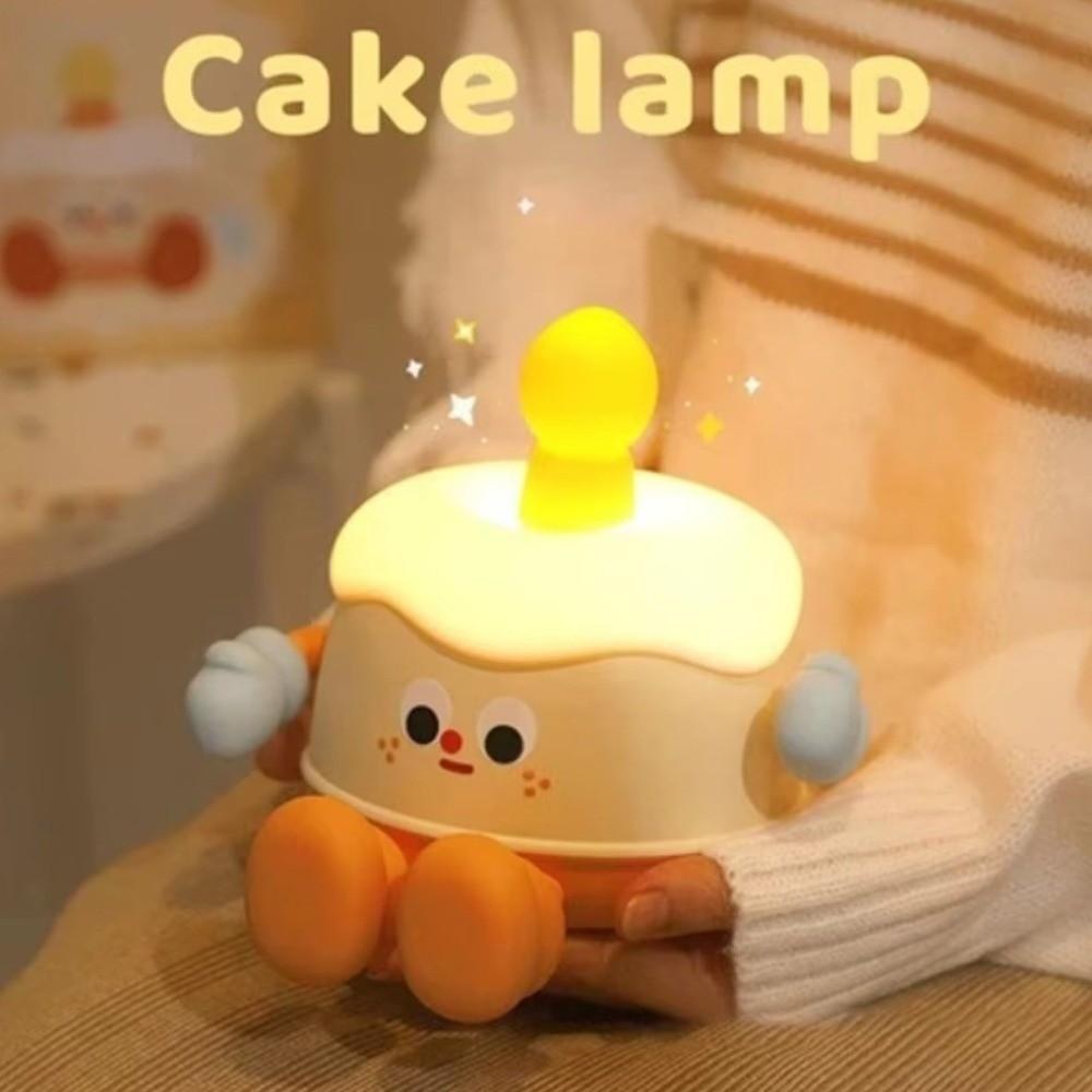 Cartoon Birthday Cake Light USB Rechargeable Table Lamp Bedside Atmosphere Light Kids Bedrooms