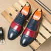 Fashion Casual Business Dress Shoes PU Splicing Lace Up Business Office Derby Shoes Italian High-quality ShoMen Es Size 38-46 Men Shoes