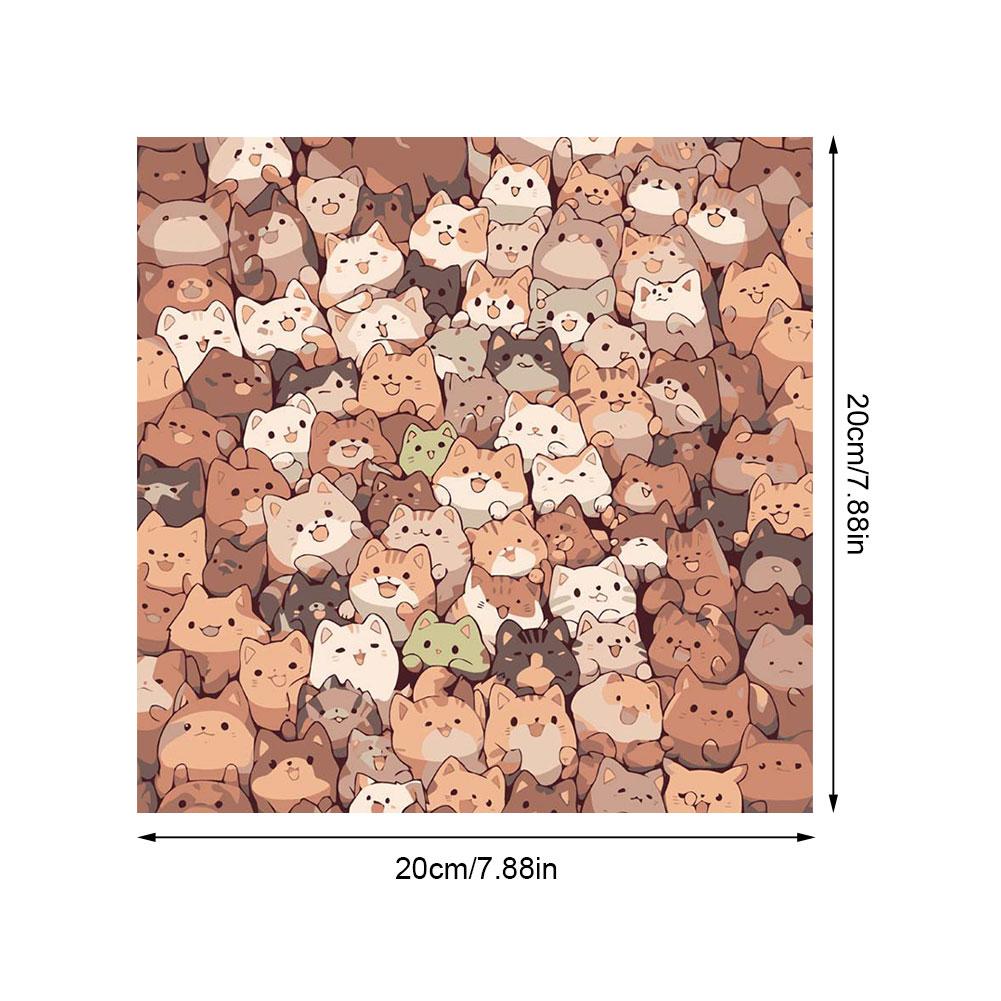 Creative Cute DIY Digital Oil Painting Cat Puppy Hand-painted Filled Oil Painting Patience And Concentration Training Home Decor