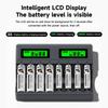 PALO 4-16PCS 1300mWh 1.5V AAA Li-ion Rechargeable Battery 1.5V Lithium AAA Batteries With 8 Slots LCD USB 1.5V AA AAA Fast Charger