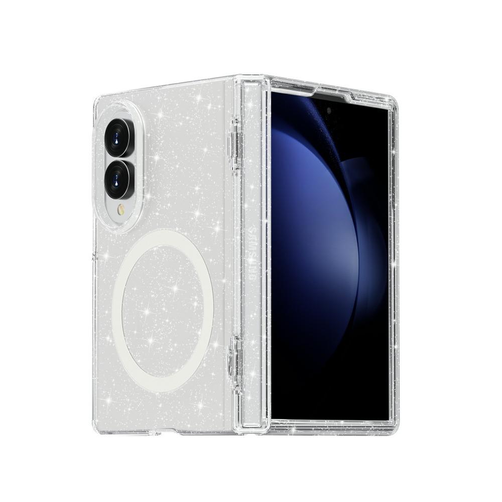 For Samsung Z Fold 8 Magsafe Case Luxury Transparent Glitter Acrylic Hinge Protection Cover for Samsung Galaxy Z Fold 8 Ultra