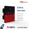 Tuya Zigbee Умный домашний переключатель «три в одном» с голосовым управлением