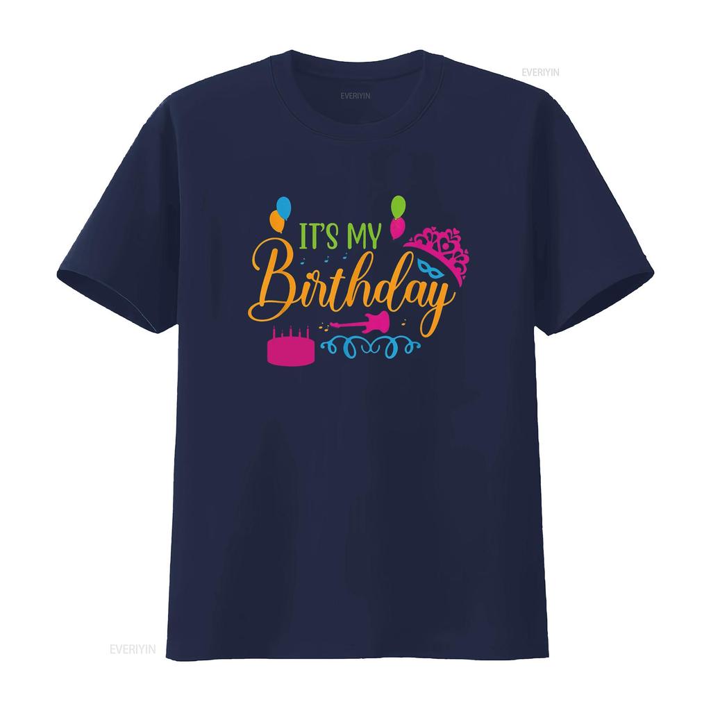 Женская футболка It s My Birthday Happy винтажная стираная мужская дышащая с принтом мягкая эластичная удобная немного