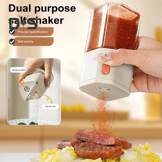 Salt & Spice Shaker 0.5g Precision Dispenser with Moisture-Proof Design 200ml BPA-Free Glass Kitchen Spice Jar for Camping BBQ