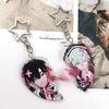 Anime ALIEN STAGE Keychain Till Ivan Heart-Shaped Magnetic Pendant Cute Bag Pendant Key Ring Acrylic Cartoon Girl Gifts