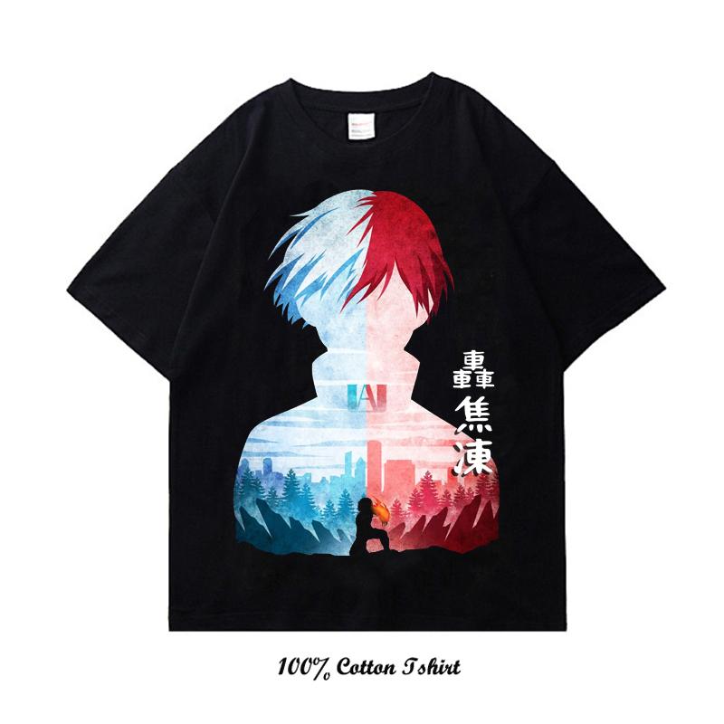 My Hero Academia Graphic Print T Shirt Vintage Harajuku Streetwear Short Sleeve Plus Size Cotton Crew Neck T Shirt Women Unisex
