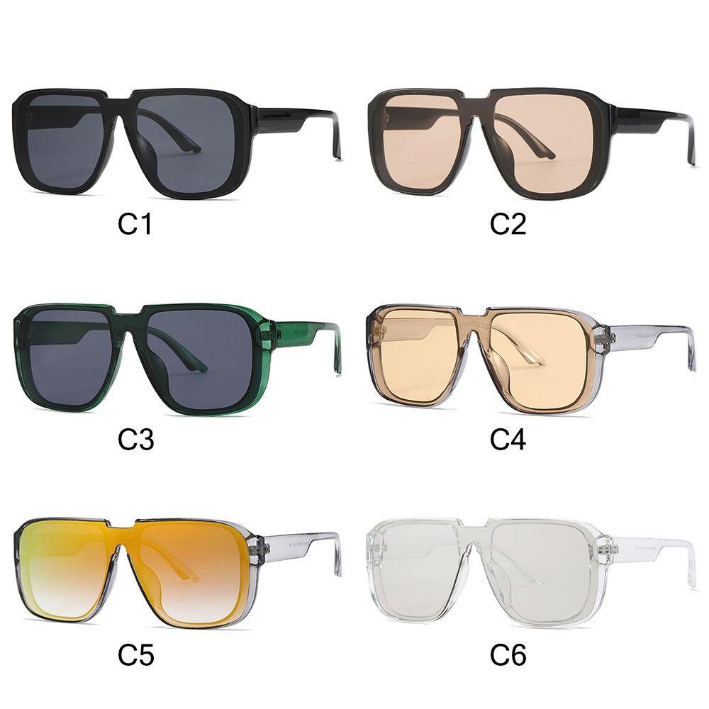 Hot Ins Favor Men's Mirror Shades Flat Top UV400 Eyewear Trendy Women's Sun Glasses