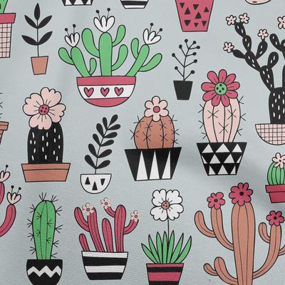 Ткань Cotton Flex Dusty Green Fabric Cactus Diy для стегания одежды, принт, ткань по ярдам 40 дюймов