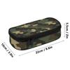 Pencil Bag High Capacity Wear Resistant Polyester Easy Open Zipper with Mesh Pocket Removable Divider and Pen Slots for Students