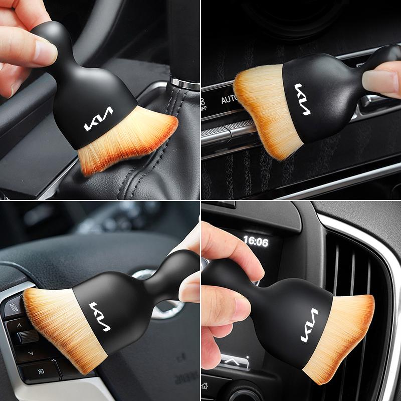 LYSH4 Car Interior Cleaning Soft Brush Air Outlet Clearance Dust Tools For Kia Morning Picanto Rio Cerato Venga Cadenza K9 Seltos Tell