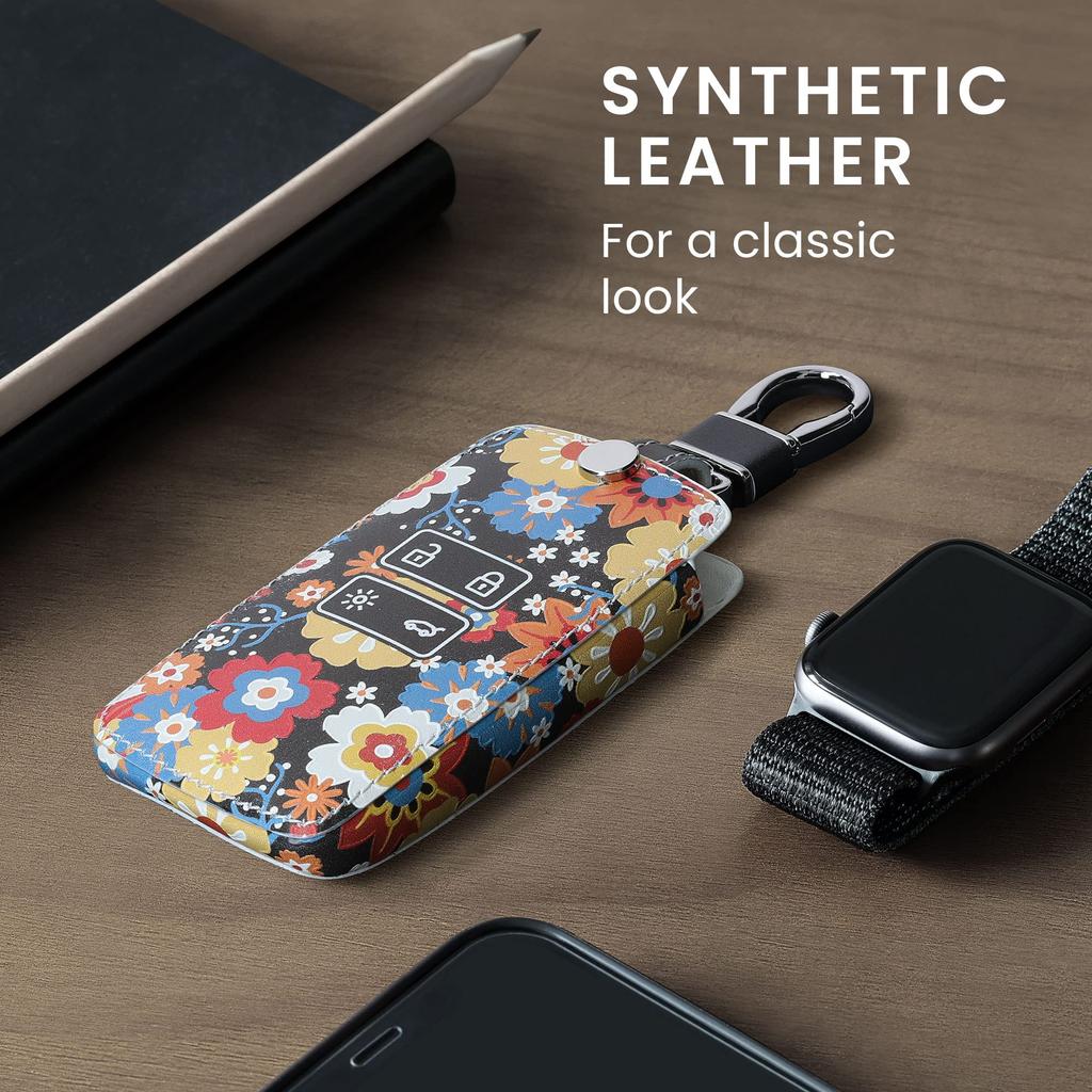 Kwmobile Чехол для смарт-ключа Renault на 4 кнопки (Только модели, совместимые с Keyless Go) - Защитный чехол для ключа автомобиля, держатель для смарт-ключа - Автоаксессуары