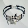 Y2K Vintage Butterfly Necklace Clavicle Necklace Goth Choker Sweet Cool Leather Choker
