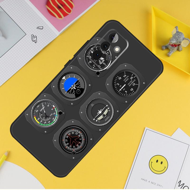 Flight Instruments Case For Samsung Galaxy A53 A33 A23 A13 A06 A56 A16 A36 A55 A35 A17 A54 A34 A14 A52 A32 A15