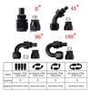 Black 4AN Nylon Braided E85 PTFE Fuel Line 10FT With 10 Fittings Hose Kit