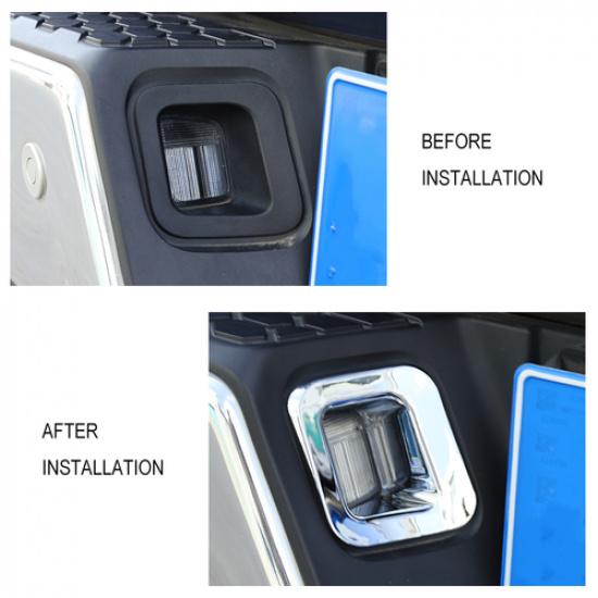 2x Хромированная рамка накладка крышки фонаря подсветки заднего номерного знака для Dodge Ram 1500 2010-2017