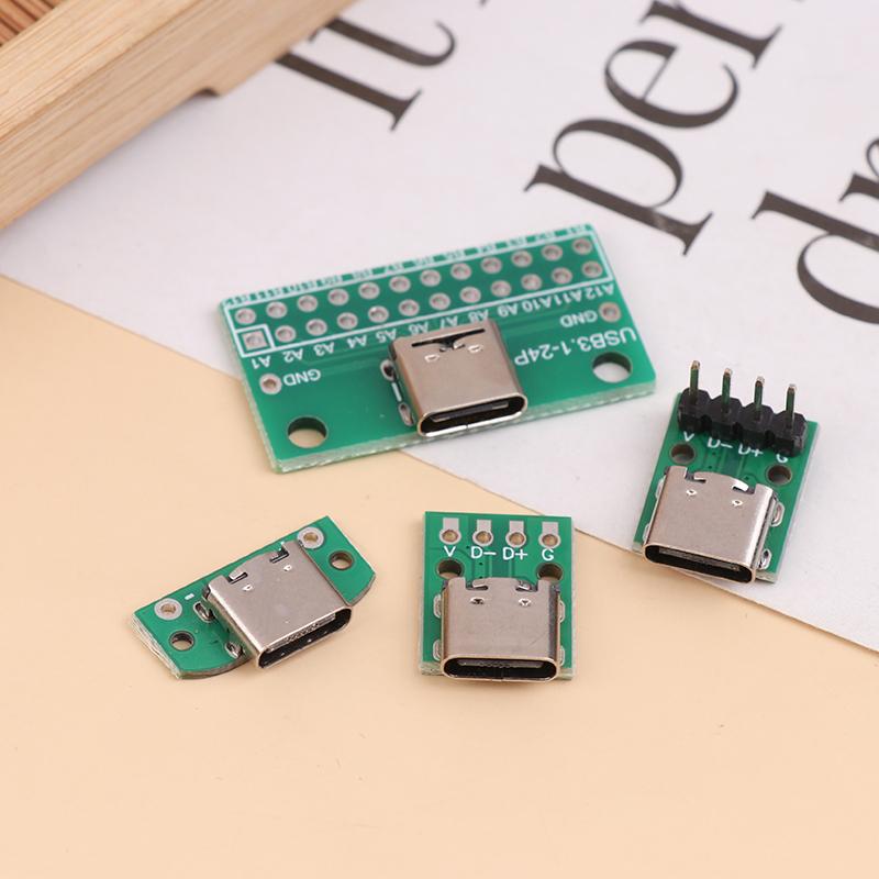 5 шт. USB-адаптерная плата Typec16P на 2,54-мм штыревой терминал, улучшенная версия с отверстиями для крепления