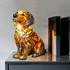 Yousheng Настольная лампа для щенка Винтажная лампа Корги и Мопс Смола Животное Прикроватный столик Ночник Светодиодная настольная лампа на собачью тематику для спальни гостиной офиса