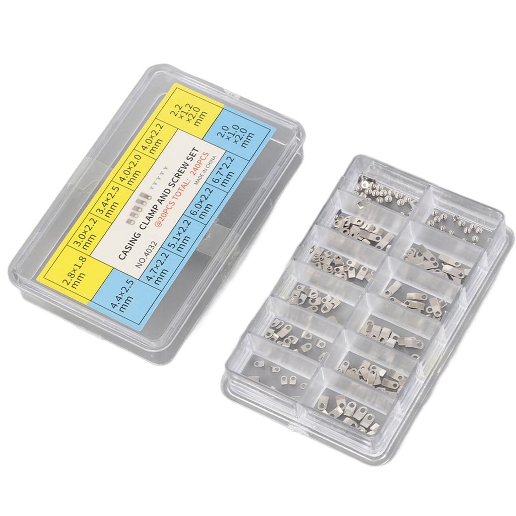 240 шт. зажим для корпуса часов адаптер корпус механизм крепежный винт шайба для ETA 2824 2836 2846