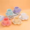 Shell Coffee Cup Saucer Ceramic Cup Wind Breakfast Cup Cute Fat Ceramic Cup
