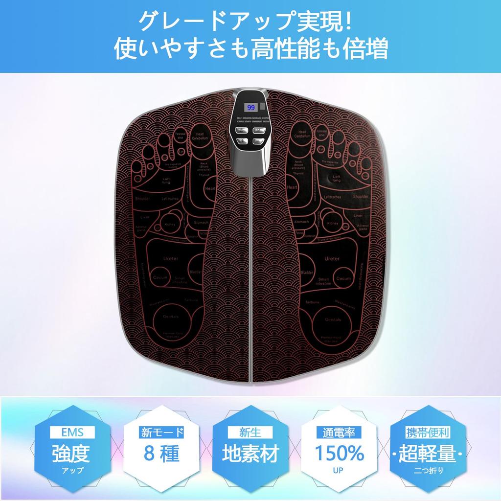 New Mocasa EMS Foot Foot Care Foot Reflexology Mat with Remote Rest After Respect for the Aged Birthday [2025 Model] Mat, Pad, Control, Unisex, Time,