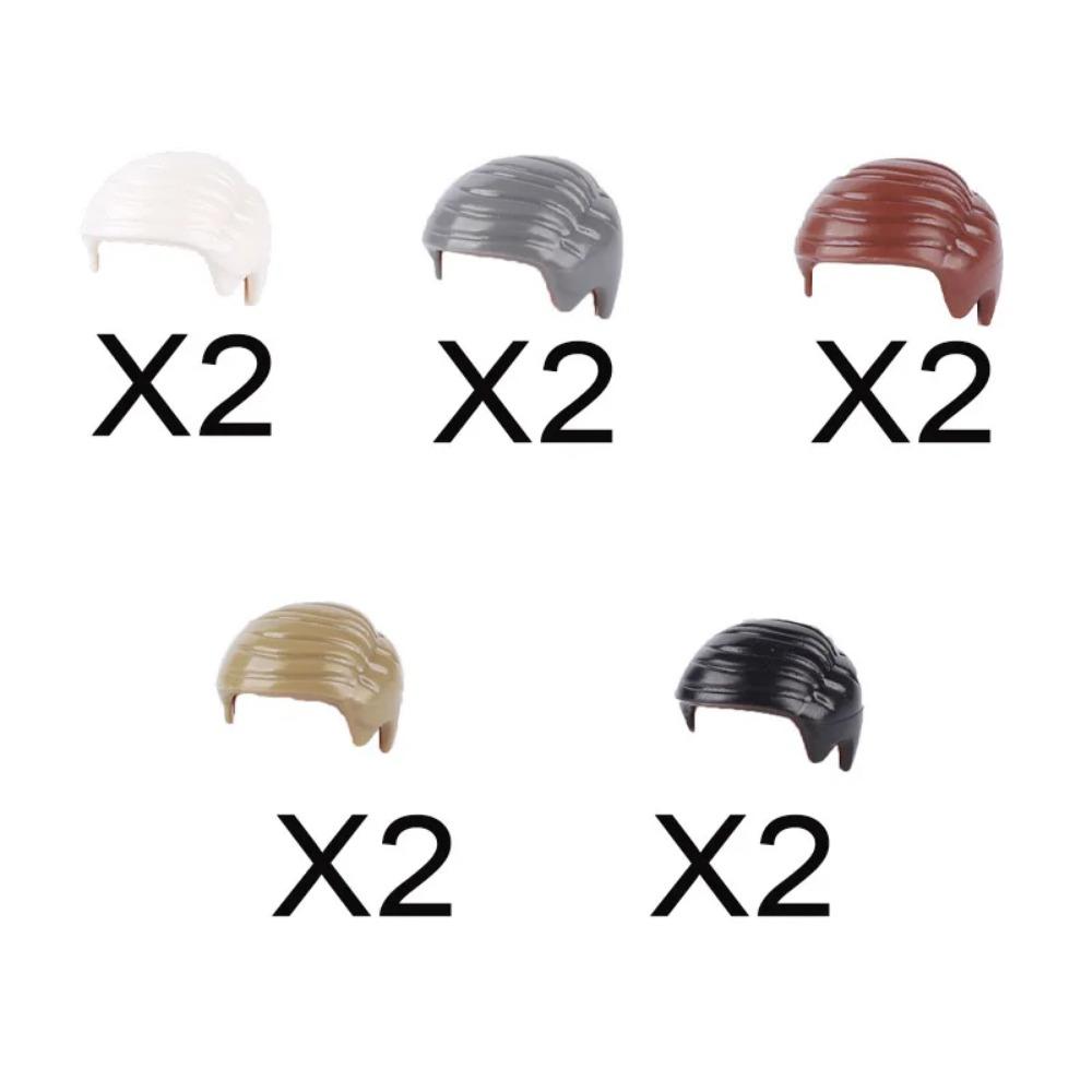 City Building Blocks Body Character Clothing Accessories Helmet Hat Colorful Hair Hairstyle Mini Brick Compatible Toy Gift X040