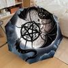 1pc Bat Pentagram Moon Night Sky Umbrella with Plastic Handle,Suitable for All Seasons Home Travel Outdoor UmbrellaDD088