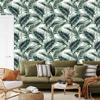 Fashionable palm leaves wallpaper for living room and bedroom 50x1000